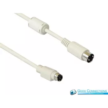 Cabo adaptador Good Connections PS/2 para AT teclado (ficha Mini DIN 6-Pin macho para ficha DIN 5-Pin macho, 0,2 m, preto) 4251-STS