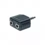 Cabo adaptador de áudio em Y GoodConnections AD-352BU, ficha estéreo 3,5mm macho para 2x conector fêmea estéreo 3,5mm 20cm preto