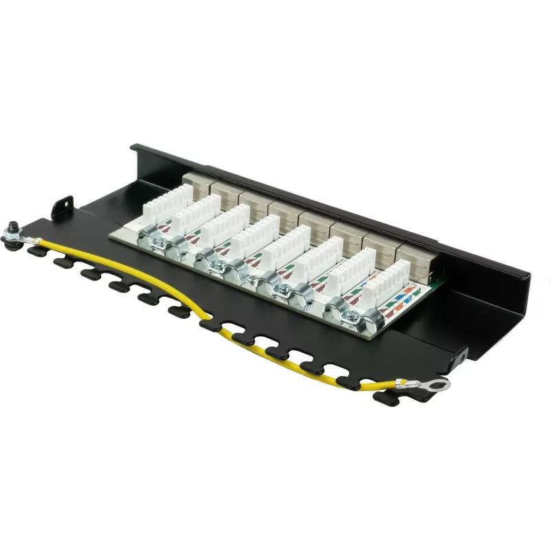 GoodConnections Alcasa GC-N0118 módulo Keystone Cat.6a blindado, sem ferramentas, RJ45, 10G, preto
