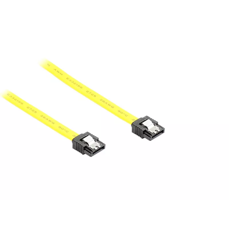GoodConnections cabo SATA III 6 Gb/s com clipe metálico, 0,30 m, amarelo 5047-A03Y