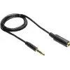 GoodConnections cabo de extensão TRRS 3,5 mm de 4 polos, ficha para conector fêmea, 2 m, preto AS-35V4B2