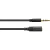 GoodConnections cabo de extensão de áudio TRRS 3,5 mm, ficha para conector fêmea, 5 m, preto AS-35V4B5