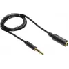 GoodConnections cabo de extensão de áudio TRRS 3,5 mm, ficha para conector fêmea, 5 m, preto AS-35V4B5