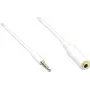 GoodConnections cabo de extensão de áudio TRRS 3,5 mm de 4 polos, ficha para conector fêmea, branco, 5 m AS-35V4W5