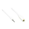 GoodConnections cabo de extensão de áudio TRRS 3,5 mm de 4 polos, ficha para conector fêmea, branco, 5 m AS-35V4W5