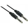 Good Connections cabo de áudio jack 6,3 mm para jack 6,3 mm, 1,5 m, niquelado, preto 1963-015