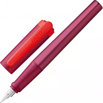 LAMY nexx caneta de tinta permanente Multi-Red A (principiante) com pega ergonómica e pena de aço inoxidável 1241765