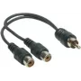 Good Connections cabo adaptador de áudio 5901-KA, 1x ficha RCA para 2x conector fêmea RCA, 0,2 m, preto