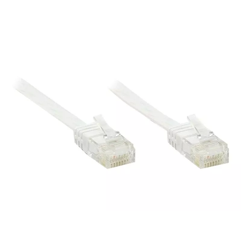 GoodConnections cabo de rede plano Cat. 6 U/UTP, branco, 1,0 m (806U-F010)