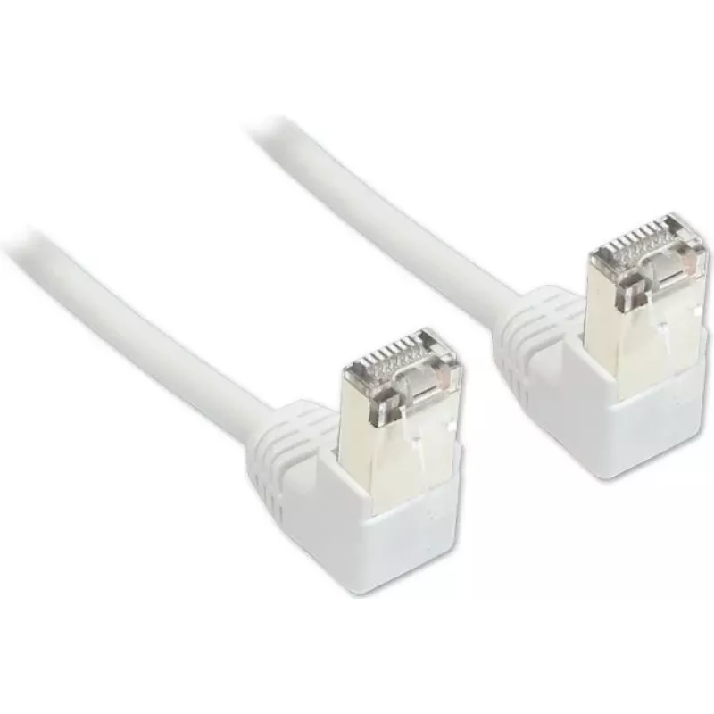 Good Connections Cabo de rede Cat. 5e F/UTP, branco, 15 m, RJ45 angular para baixo 805W-150WI