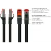 GoodConnections Alcasa 8060-400S Cat6 S/FTP Cabo patch, RJ45 macho para macho, 40 m, banhado a ouro