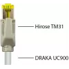 GoodConnections Cabo de rede Cat.7 S/FTP de 20 m com cabo bruto Draka UC900 e fichas Hirose TM31 (831RK-020)