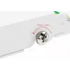 GoodConnections GC-N0113 Painel de ligação Cat.6 8 portas STP para secretária, 0,5U, sem ferramentas, branco puro RAL9010