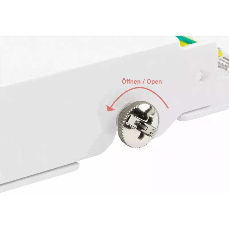GoodConnections GC-N0113 Painel de ligação Cat.6 8 portas STP para secretária, 0,5U, sem ferramentas, branco puro RAL9010