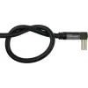GoodConnections Cabo de antena SAT SmartFLEX 7,5 m – ficha coaxial IEC angular para conector fêmea, dourado, blindagem quádrupla, 120 dB, preto (GC-M2076)