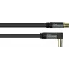 GoodConnections Cabo de antena SAT SmartFLEX 7,5 m – ficha coaxial IEC angular para conector fêmea, dourado, blindagem quádrupla, 120 dB, preto (GC-M2076)
