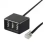 Good Connections Adaptador telefónico RJ11 (6P4C) ficha macho para conector fêmea NFN TAA-NFN