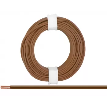 Donau Elektronik 218-88 Fio flexível 2 x 0,14 mm² castanho 5 m