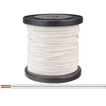 Donau Elektronik 218-55-100 Fio flexível 2 x 0,14 mm² branco 100 m