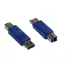 GoodConnections Alcasa USB-AD34 adaptador de USB-A para USB-B, azul