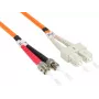 GoodConnections Cabo de fibra ótica OM2 duplex multimodo ST/SC, 50/125 µm, 5 m, laranja LW-805TC
