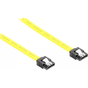 GoodConnections Cabo SATA 6 Gb/s com clipe metálico, 0,50 m, amarelo 5047-A05Y