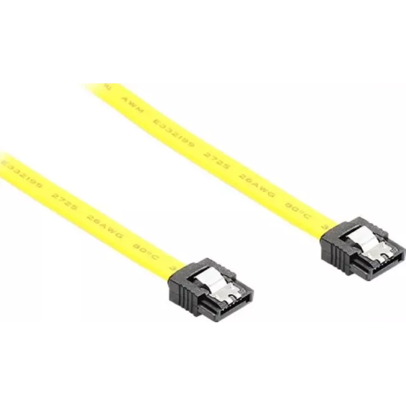 GoodConnections Cabo SATA 6 Gb/s com clipe metálico, 0,50 m, amarelo 5047-A05Y