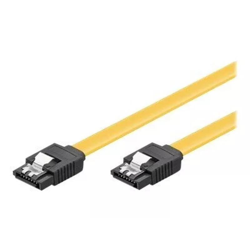 GoodConnections Cabo SATA 6 Gb/s com clipe metálico, 0,50 m, amarelo 5047-A05Y