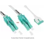 GoodConnections Alcasa LW-U820LC3 Cabo de fibra ótica duplex multimodo OM3 LC para LC, 20 m, aqua