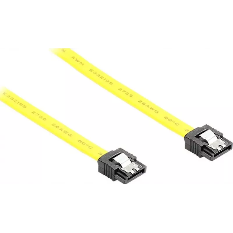 GoodConnections Cabo SATA 6 Gb/s com clipe metálico, 0,70 m, amarelo 5047-A07Y