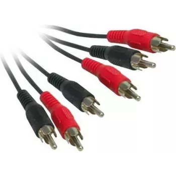 Good Connections AVB-02 Cabo de vídeo composto + áudio estéreo 3x ficha RCA para 3x ficha RCA, 2 m, preto