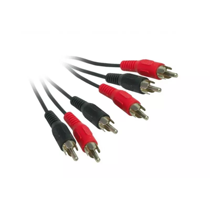 Good Connections AVB-02 Cabo de vídeo composto + áudio estéreo 3x ficha RCA para 3x ficha RCA, 2 m, preto