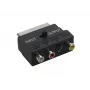 GoodConnections Alcasa 5525-3CU Adaptador SCART para 3x RCA + S-Video com comutador de direção, preto