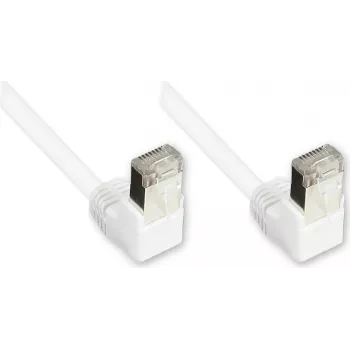 Good Connections Cabo de rede Cat. 5e F/UTP, branco, 3 m, fichas RJ45 anguladas 90° para baixo 805W-030WI