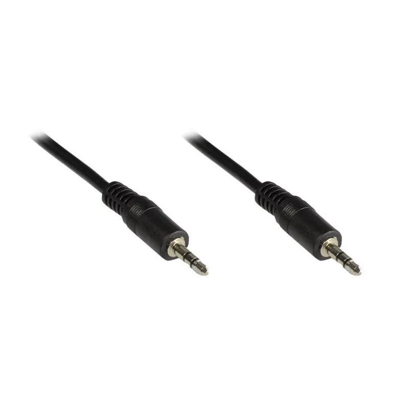 GoodConnections Cabo jack estéreo 3,5 mm 2,5 m macho para macho preto 1970-02