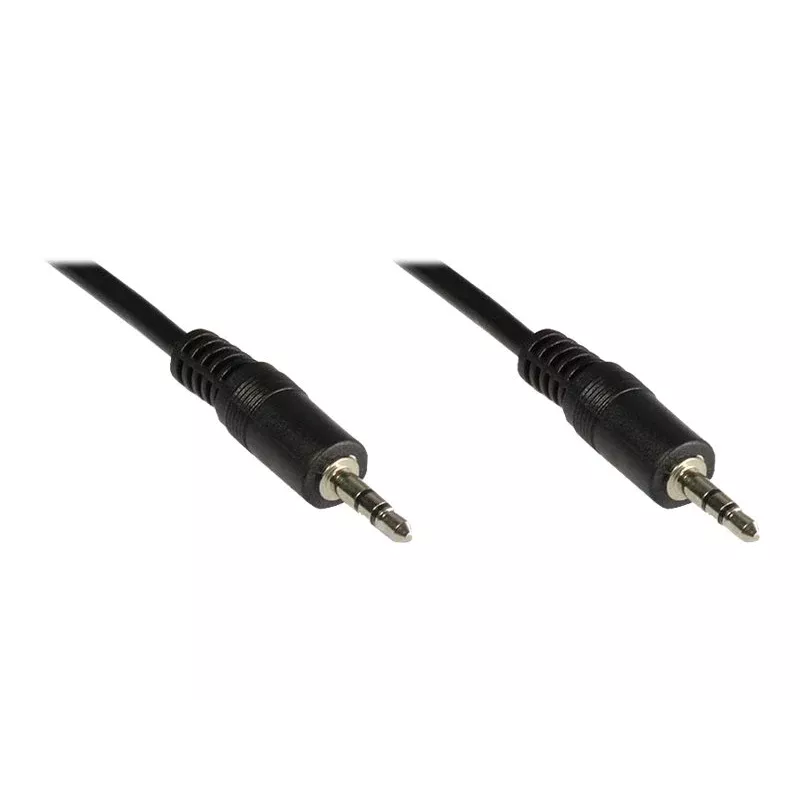 GoodConnections Cabo jack estéreo 3,5 mm 2,5 m macho para macho preto 1970-02