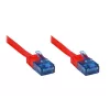 Good Connections Cabo de rede plano Cat.6a U/UTP, RJ45, 500 MHz, vermelho, 3 m 8060-HF030R