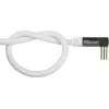 Good Connections GC-M2070 Cabo de antena de TV angular SmartFLEX - 30 m - ficha coaxial IEC angulada para conector fêmea - blindagem quádrupla 120 dB 75 Ohm - ligações banhadas a ouro - branco