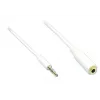 GoodConnections AS-35V4W2 Cabo de extensão de áudio 3,5 mm de 4 polos, ficha para conector fêmea, branco, 2 m