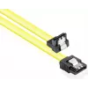 GoodConnections Cabo SATA 6 Gb/s com clipe metálico, angular, 0,50 m, amarelo 5047-AW05Y