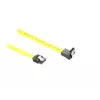 GoodConnections Cabo SATA 6 Gb/s com clipe metálico, angular, 0,50 m, amarelo 5047-AW05Y