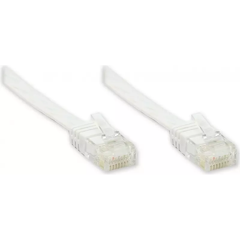 GoodConnections Cat. 5e U/UTP Cabo de patch plano, 7,5 m, branco 805U-F507W