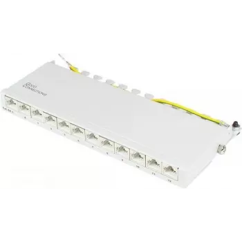 GoodConnections Alcasa GC-N0120 Módulo Keystone blindado Cat.6a, RJ45 para IDC sem ferramentas, 10GBase-T, cinzento, caixa de zinco