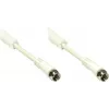 GoodConnections Cabo coaxial F macho para F macho com núcleo de ferrite, 100% blindado, 1,5m, branco (S-FP15W)