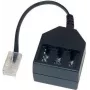 GoodConnections Adaptador telefónico RJ45 (8P4C) macho para TAE-F fêmea, 20cm, preto T4A-NFF