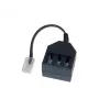 GoodConnections Adaptador telefónico RJ45 (8P4C) macho para TAE-F fêmea, 20cm, preto T4A-NFF