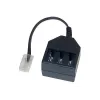 GoodConnections Adaptador telefónico RJ45 (8P4C) macho para TAE-F fêmea, 20cm, preto T4A-NFF