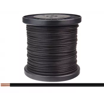 Donau Elektronik 218-11-100 Fio flexível 2 x 0,14 mm² preto 100 m