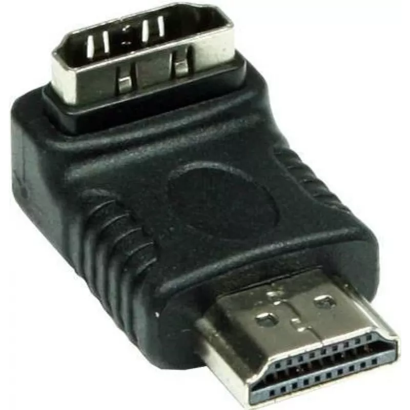 Good Connections Adaptador HDMI 19 pinos macho para fêmea, angular para baixo, preto (HDMI-FMWU)