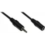 GoodConnections Cabo de extensão de áudio 3,5mm, macho para fêmea, 3 polos, preto, 2,5m AS-35V25